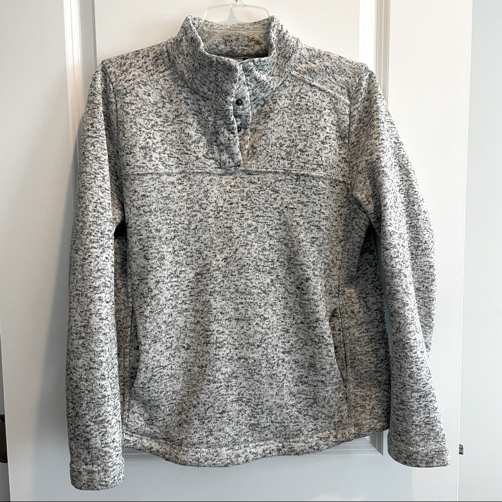 Heathered Grey Quarter Zip Sweatshirt